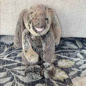 JellyCat Plush Brown Bunny Stuffed Animal - Soft Long Ears